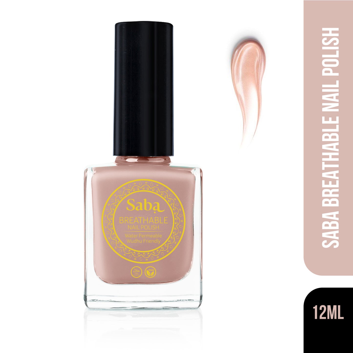 Saba’s breathable Rose Gold Nail Polish