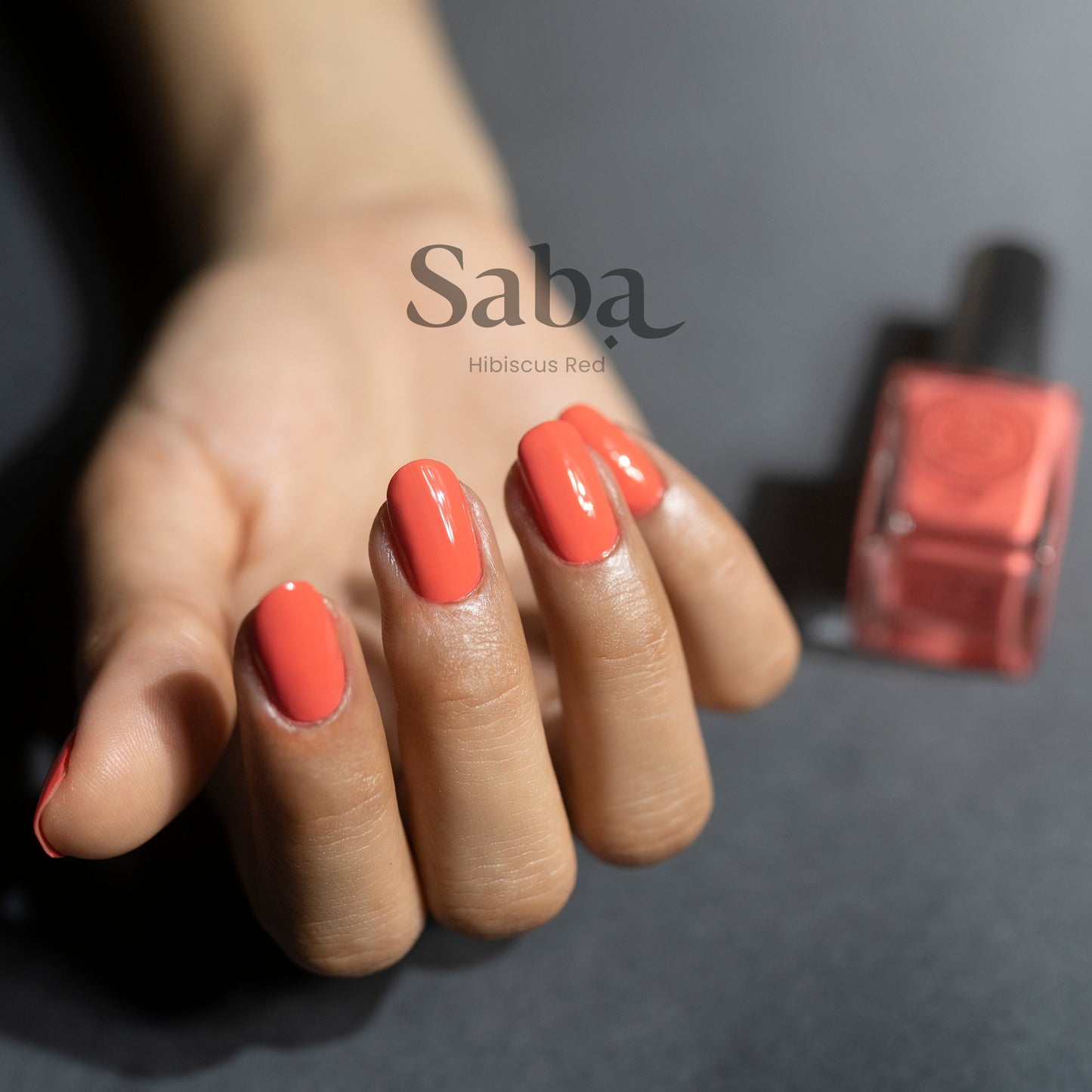 Saba Hibiscus Red is a henna-inspired breathable nail polish. A bold, earthy red that flatters all skin tones. Toxin-free, vegan, and nail-friendly.