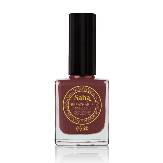 Halal Breathable Nail Polish – Almond Brown | Wudhu Friendly | Saba