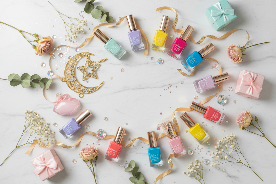 halal nail polish gift box for birthdays Raya and bridesmaids