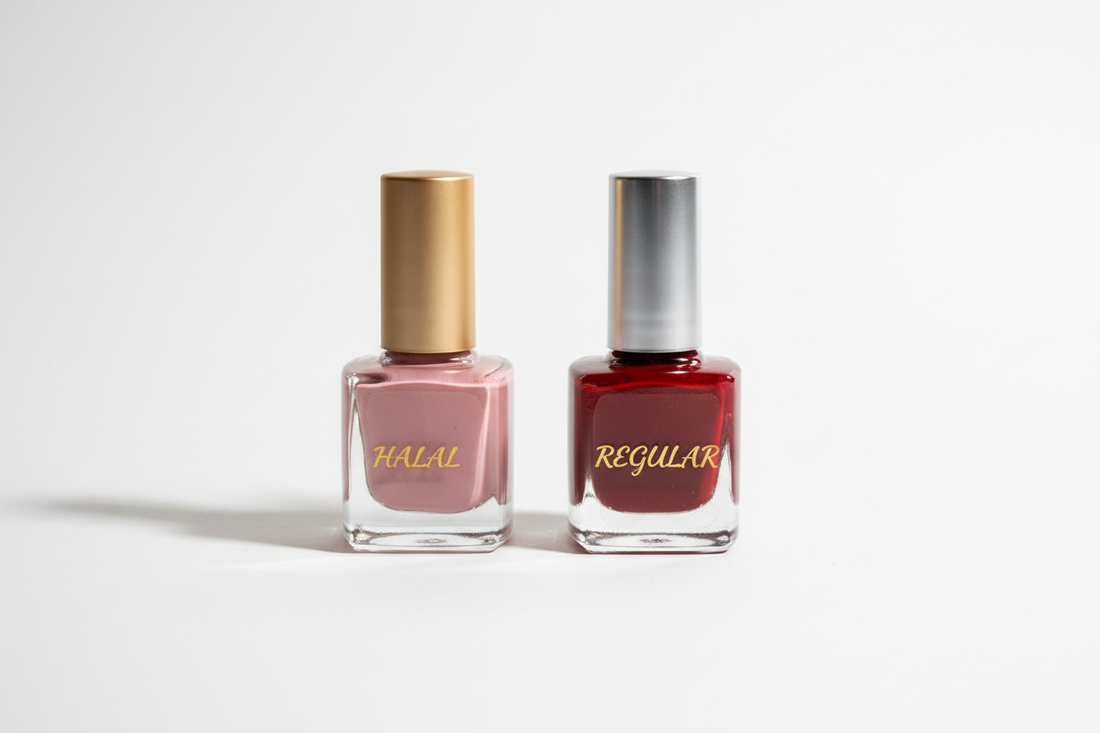 Halal nail polish vs regular nail polish breathable comparison