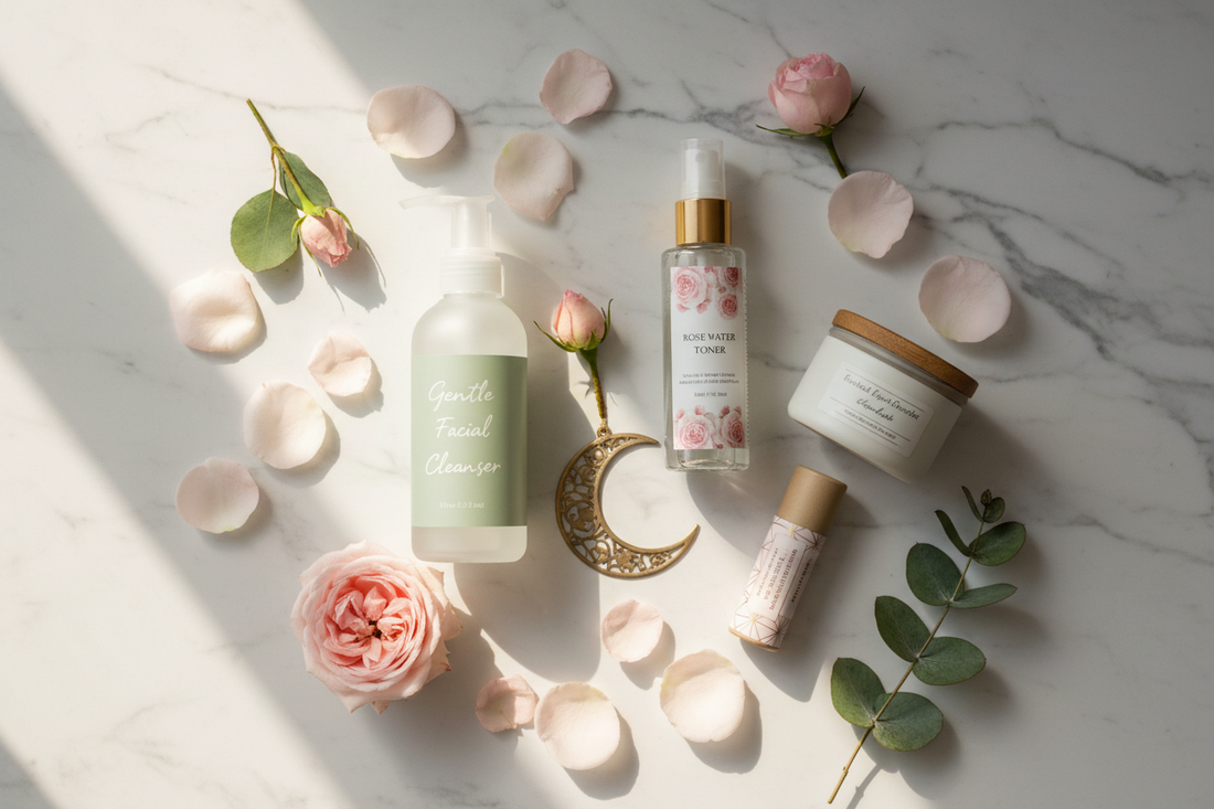 Modern halal beauty routine products from Saba