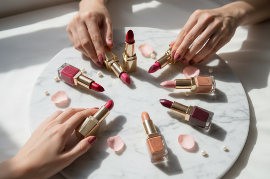 Matching lipstick and breathable nail polish shades