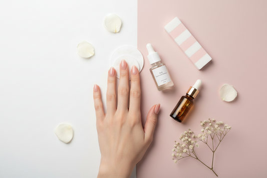 Removing halal breathable nail polish gently with remover wipes