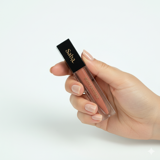 Saba Matte Mousse Liquid Lipstick - 02 - Cream Peach