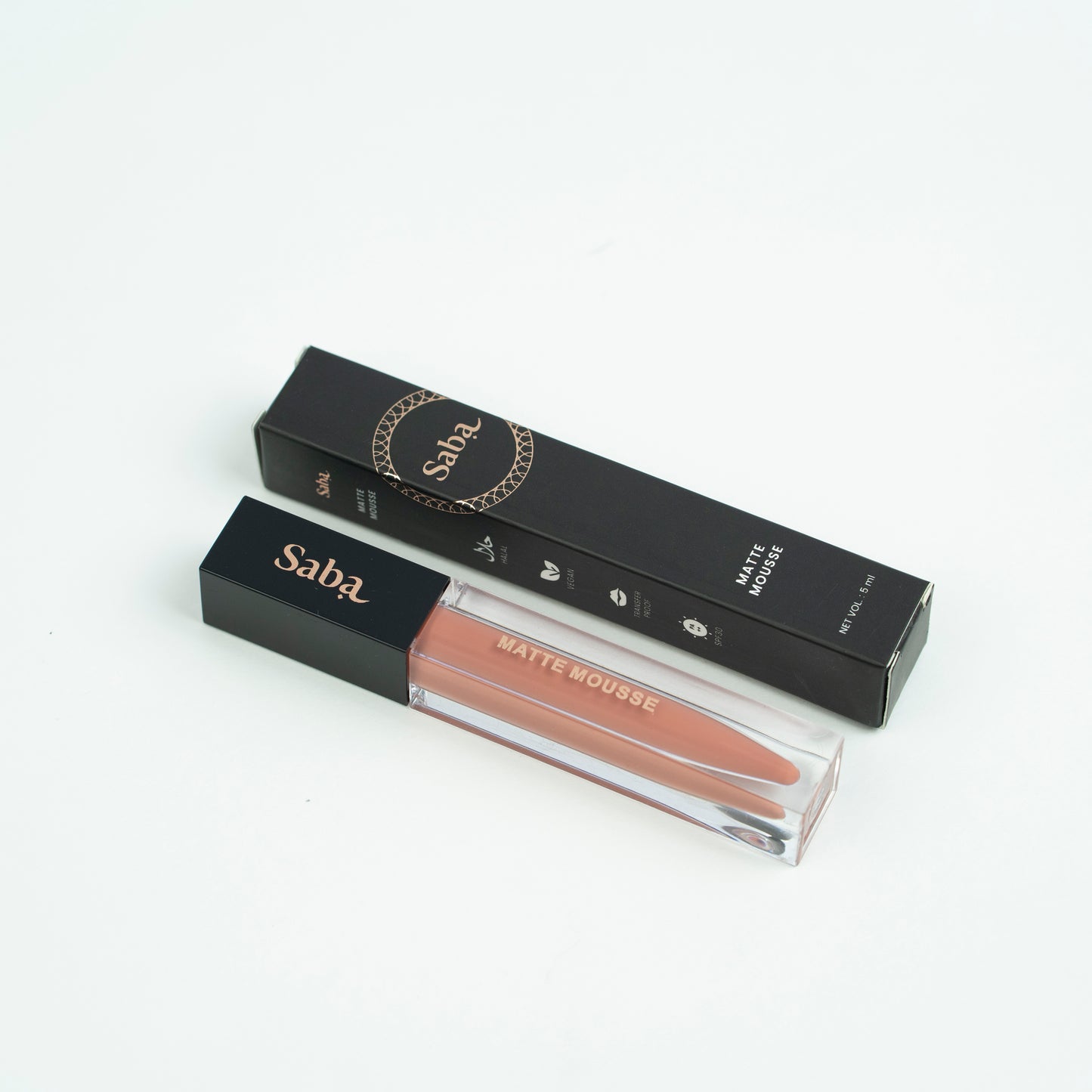Saba Matte Mousse Liquid Lipstick - 02 - Cream Peach
