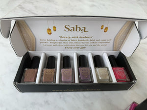 Saba Nail Polish Gift Box – Exclusive 6-Piece Breathable Nail Polish Set
