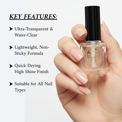 Halal Breathable Nail Polish Top Coat | Wudhu Friendly | Saba Singapore