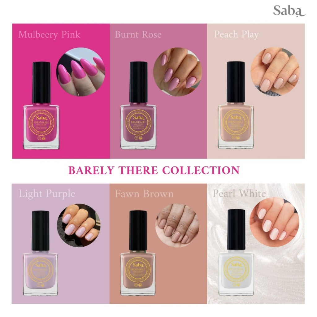 Saba Nail Polish Gift Box – Exclusive 6-Piece Breathable Nail Polish Set