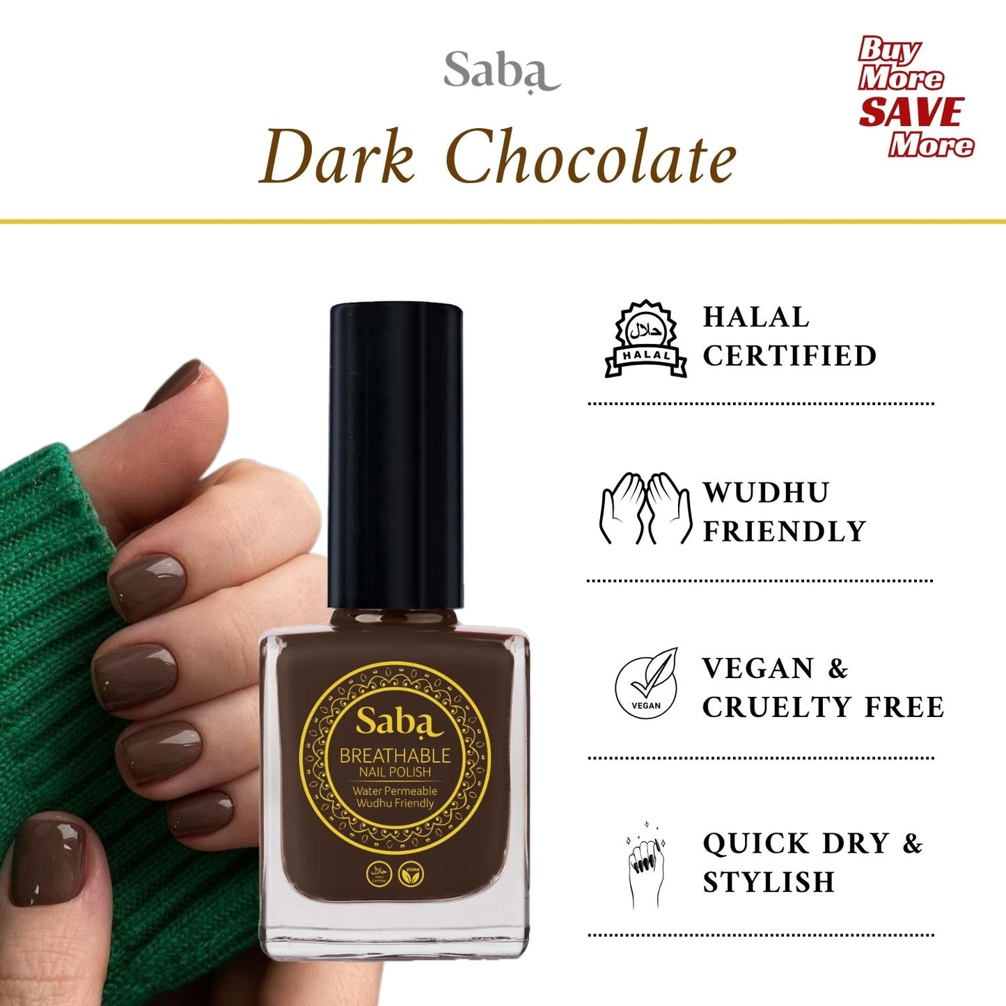 Our bestselling Saba Dark Chocolate nail polish
