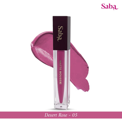 Saba Matte Mousse Liquid Lipstick - Halal Vegan & Breathable with SPF 30