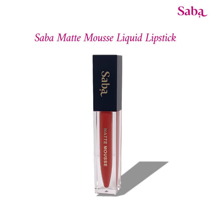 Saba Matte Mousse Liquid Lipstick - Halal Vegan & Breathable with SPF 30