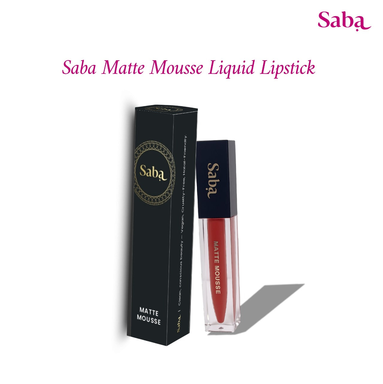 Saba Matte Mousse Liquid Lipstick - Halal Vegan & Breathable with SPF 30