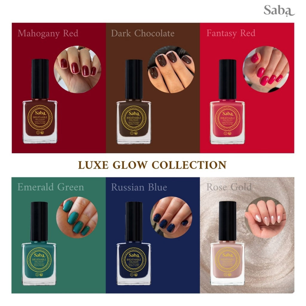 Saba Nail Polish Gift Box – Exclusive 6-Piece Breathable Nail Polish Set