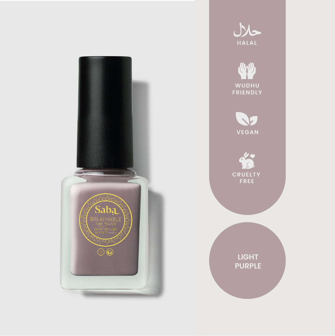 Saba Breathable Nail Polish - Light Purple