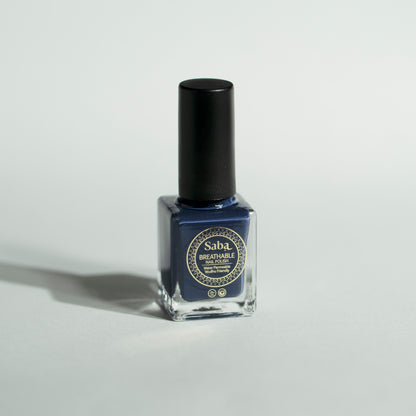 Saba’s breathable Russian Blue Nail Polish