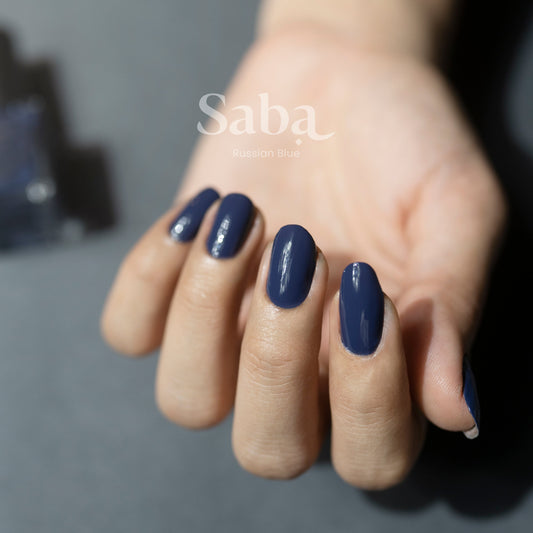 Saba’s breathable Russian Blue nail polish is a rich navy shade inspired by the deep sea. Long-lasting, vegan, and free from harmful chemicals
