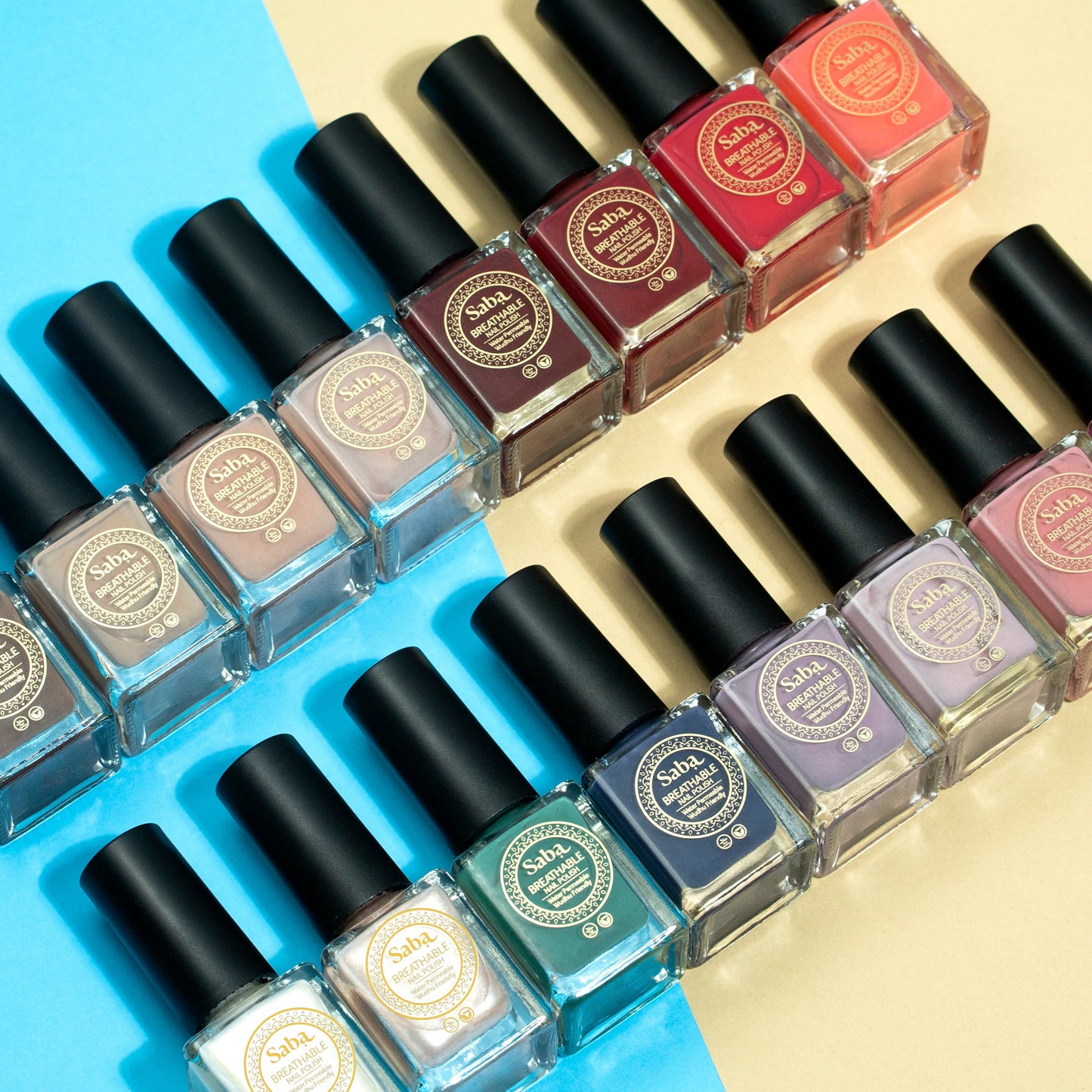 Saba Breathable Wudhu friendly and water permeable nail polishes