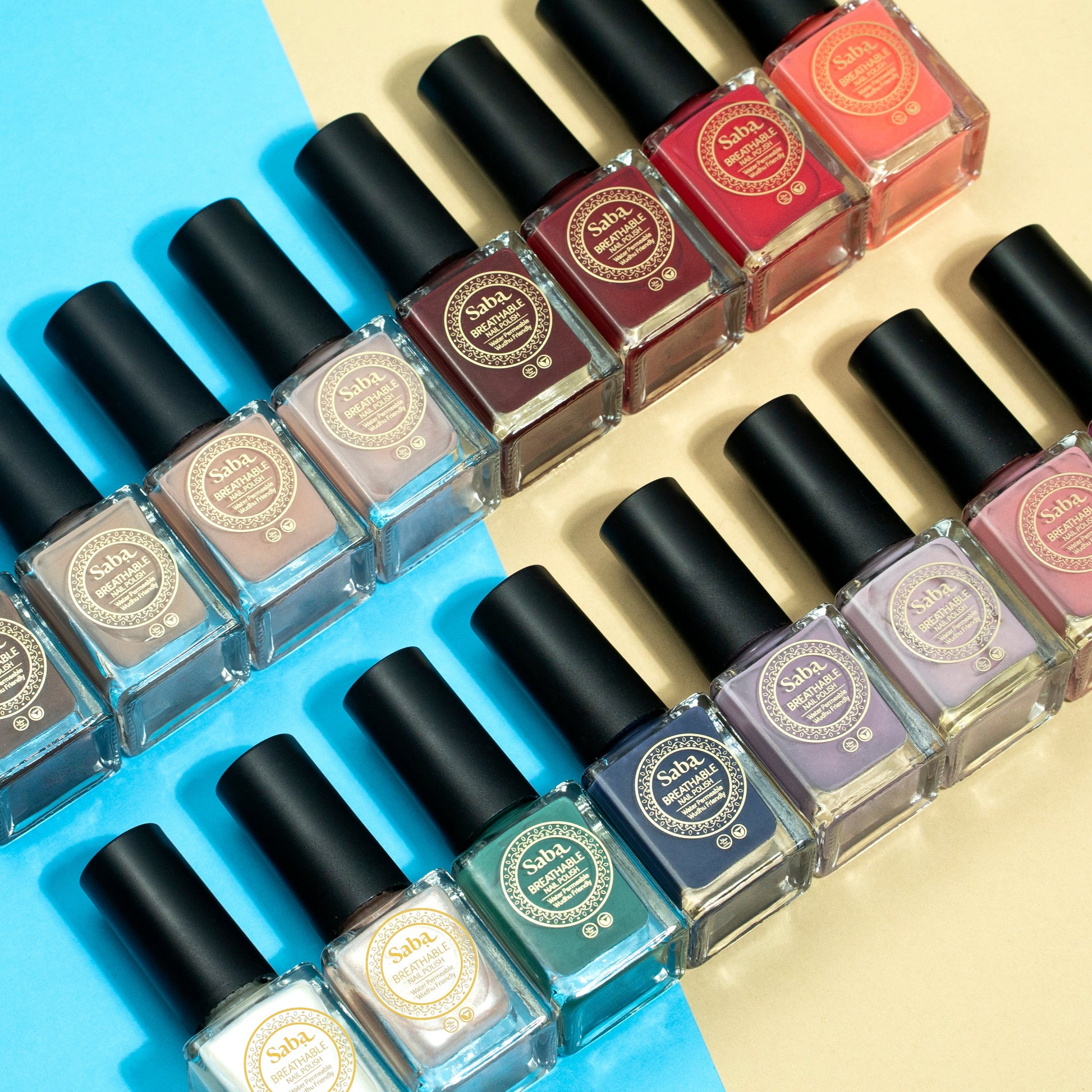 Saba Breathable Wudhu friendly and water permeable nail polishes