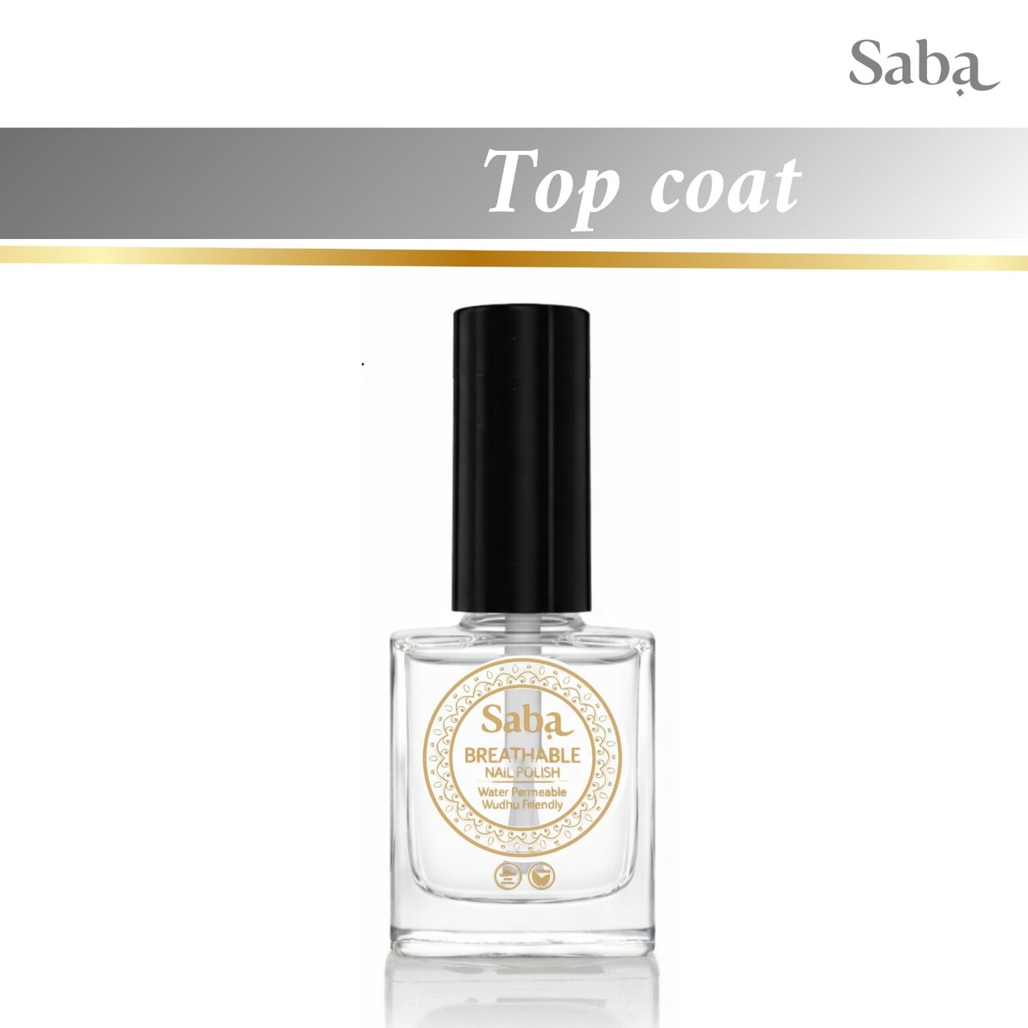 Halal Breathable Nail Polish Top Coat | Wudhu Friendly | Saba Singapore