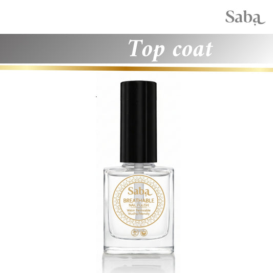 Halal Breathable Nail Polish Top Coat | Wudhu Friendly | Saba Singapore