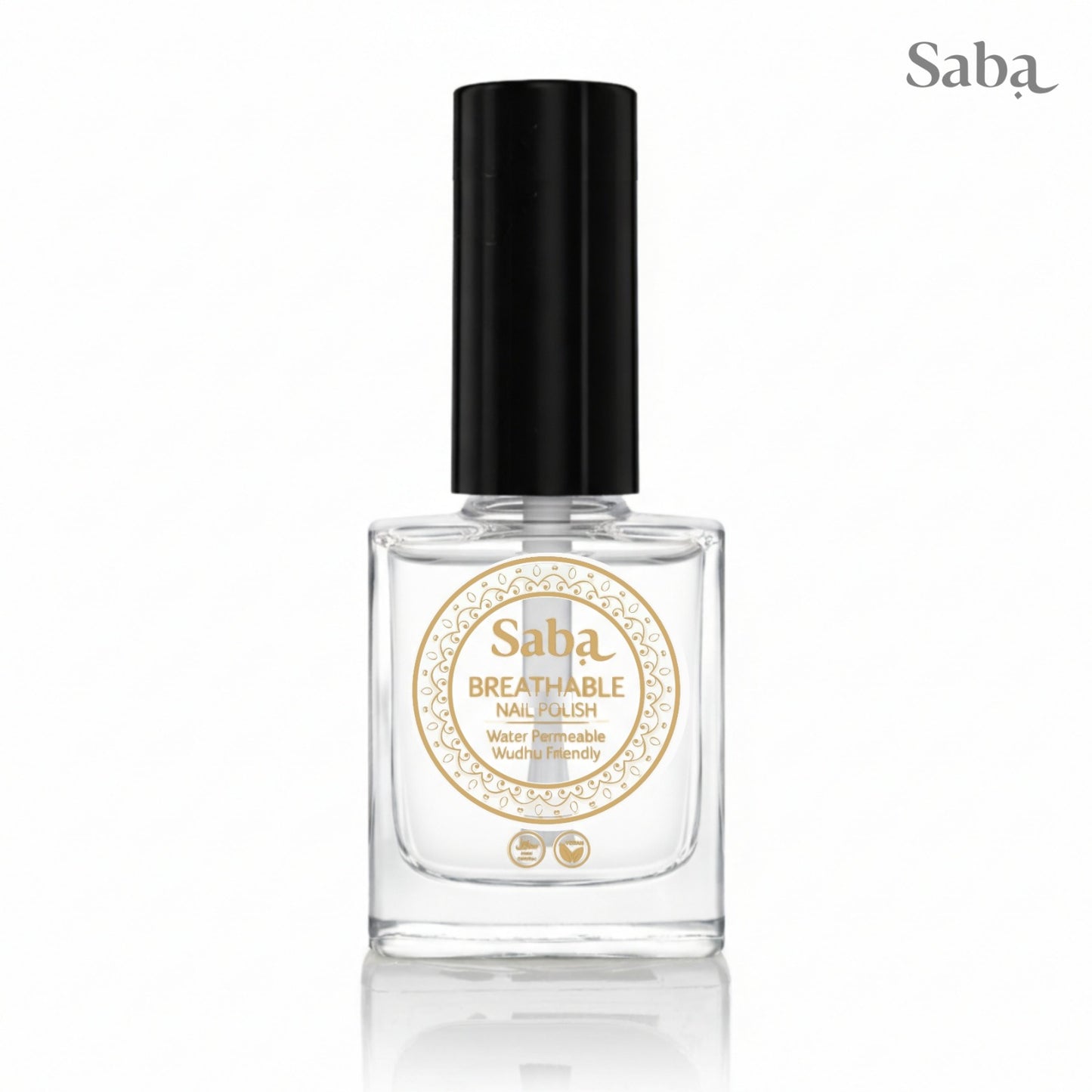 Halal Breathable Nail Polish Base Coat | Wudhu Friendly | Saba Singapore
