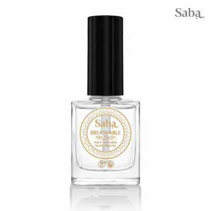 Halal Breathable Nail Polish Base Coat | Wudhu Friendly | Saba Singapore