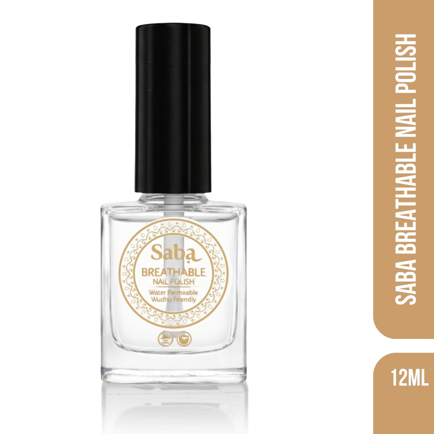 Halal Breathable Nail Polish Base Coat | Wudhu Friendly | Saba Singapore