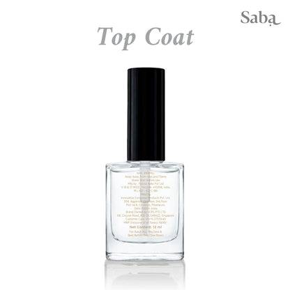 Halal Breathable Nail Polish Top Coat | Wudhu Friendly | Saba Singapore