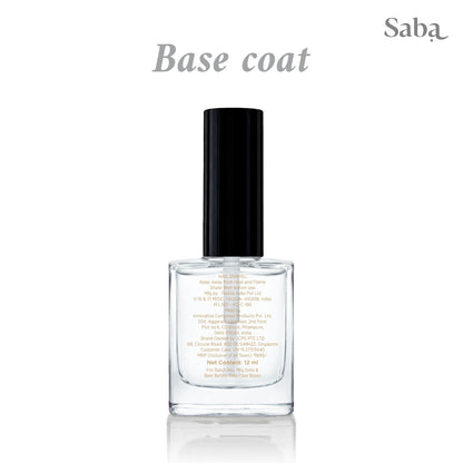 Halal Breathable Nail Polish Base Coat | Wudhu Friendly | Saba Singapore