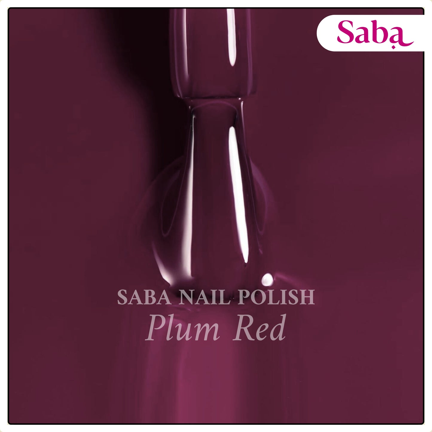 Halal Breathable Nail Polish – Plum Red | Wudhu Friendly | Saba Singapore