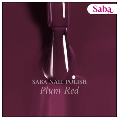 Halal Breathable Nail Polish – Plum Red | Wudhu Friendly | Saba Singapore