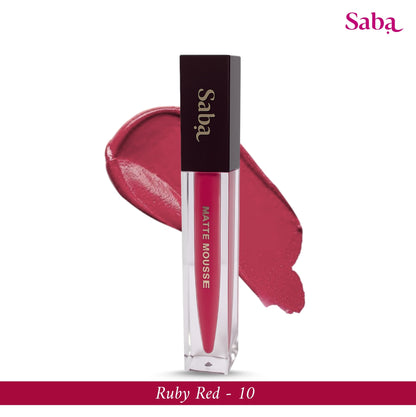 Saba Matte Mousse Liquid Lipstick - Halal Vegan & Breathable with SPF 30