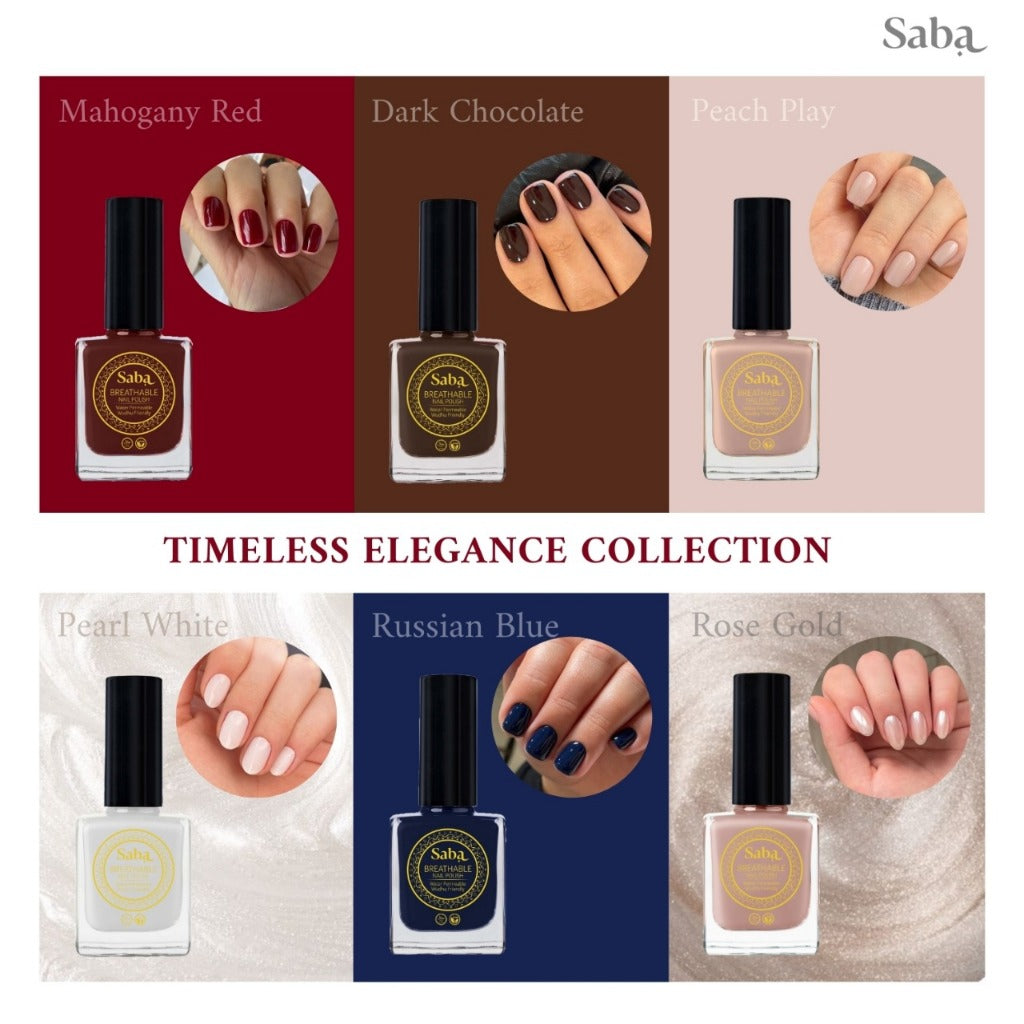 Saba Nail Polish Gift Box – Exclusive 6-Piece Breathable Nail Polish Set