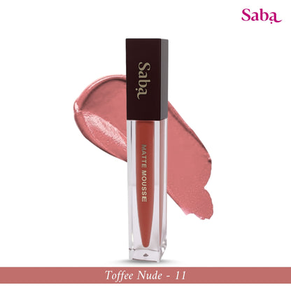 Saba Matte Mousse Liquid Lipstick - Halal Vegan & Breathable with SPF 30