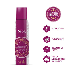 Saba  Ambition Halal & Vegan Perfumed Body Spray Deodorant