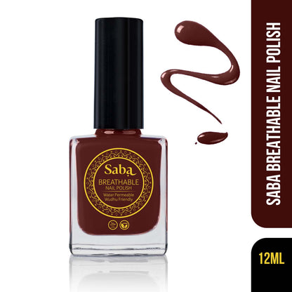 Best-seller! Saba Mahogany Red breathable Nail Polish