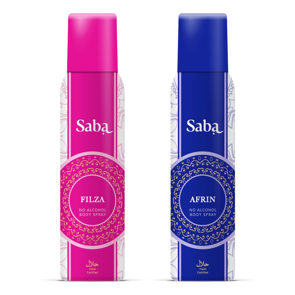 Combo Saba Afrin & Saba Filza- No alcohol Body Spray