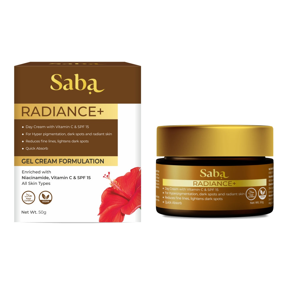 Saba Radiance+ Day Cream with Niacinamide, Vitamin C & SPF 15