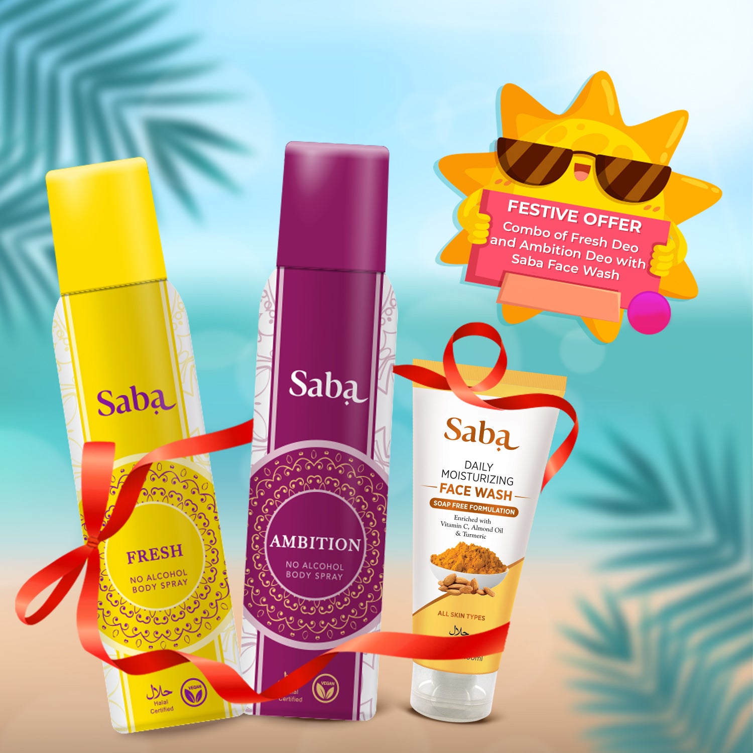Combo of Saba Fresh & Saba Ambition with Saba Moisturizing Facewash Free!